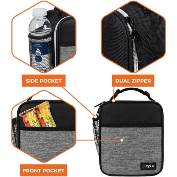 Small Insulated Lunch Bag Cooler Tote Leakproof Lunchbox for Work School Kids - Picture 4 of 7